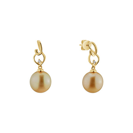 Earrings with Pearl diamonds Sea Guardian