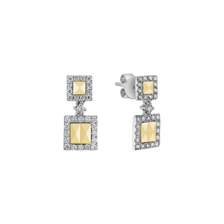 Diamond earrings Geometry Romance