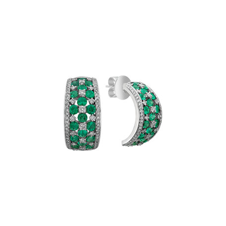 Diamond earrings and Emerald Prestige