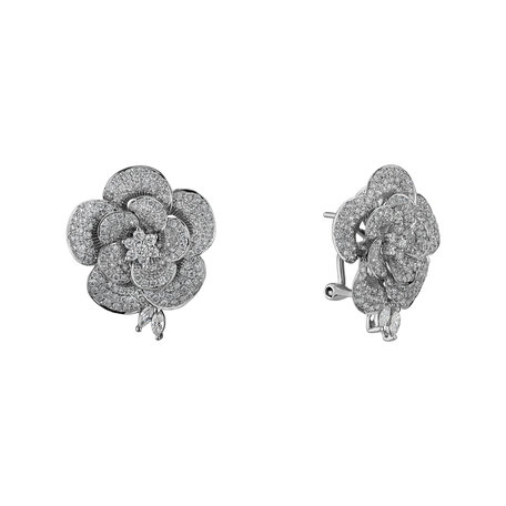 Diamond earrings Camellia Treasure