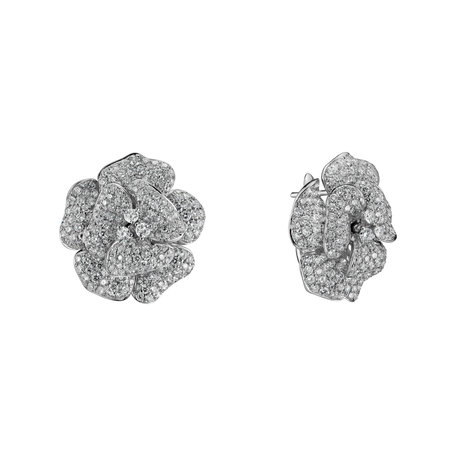 Diamond earrings Aphrodite Flower