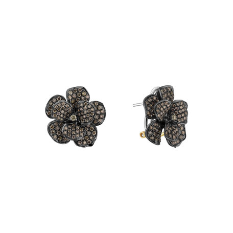 Earrings with brown diamonds Sinful Magnolia