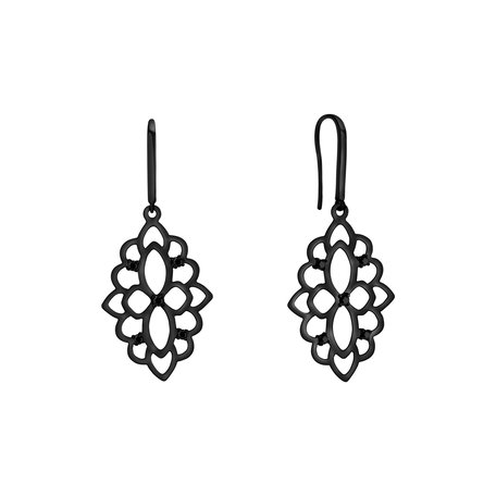 Earrings with black diamonds Folk Heritage