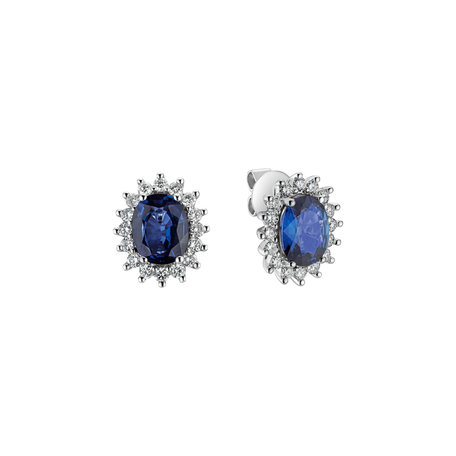 Diamond earrings with Sapphire Monarch Dream