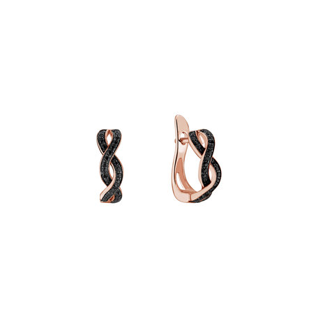 Earrings with black diamonds Dream Symphony