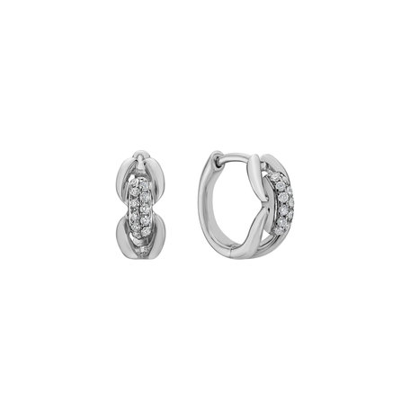 Diamond earrings Golden Lock