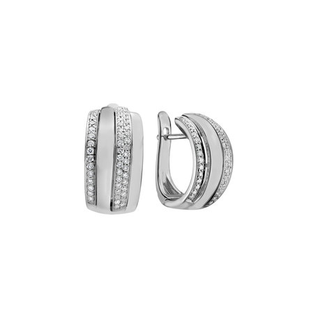 Diamond earrings Exquisite Feeling