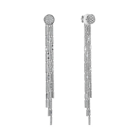 18ct white gold diamond earrings Orient Midnight