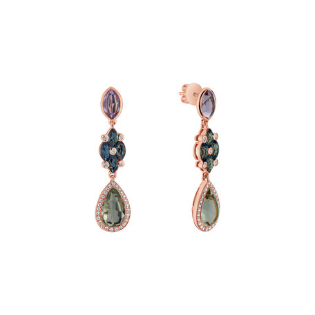 Diamond earrings and gemstones Enchanted Forest