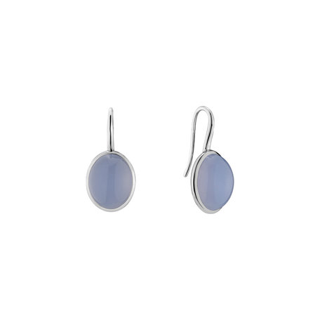 Earrings with Chalcedony Elegant Moondust