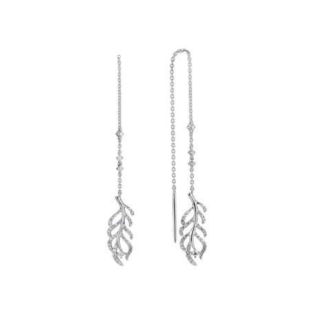 Diamond earrings Starry Feather