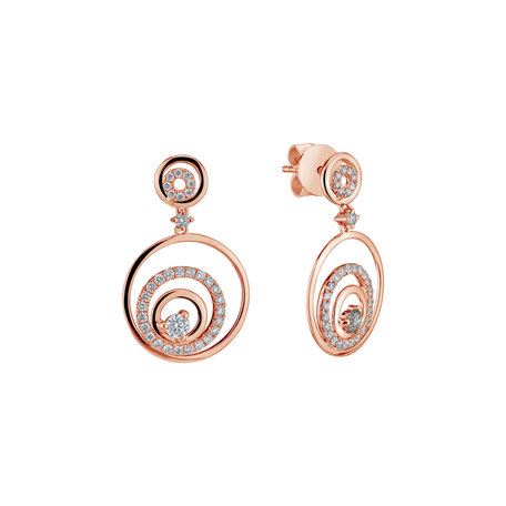 Diamond earrings The Rose Spiral