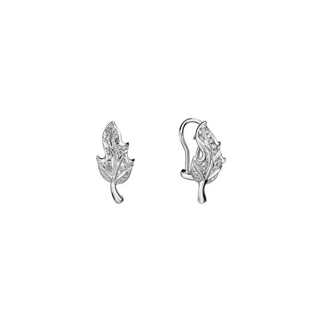 Diamond earrings Autumn Leaves