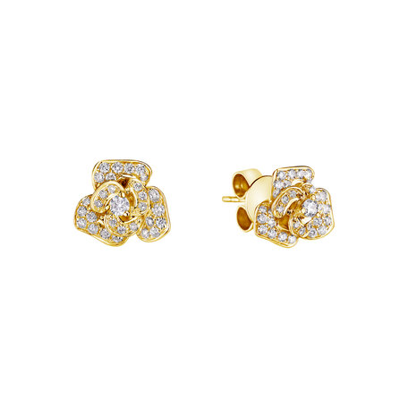 Diamond earrings Radiant Flower