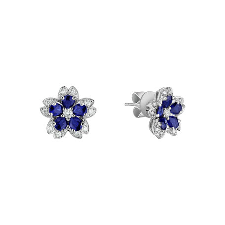 Diamond earrings and Sapphire Lovely Pleasure