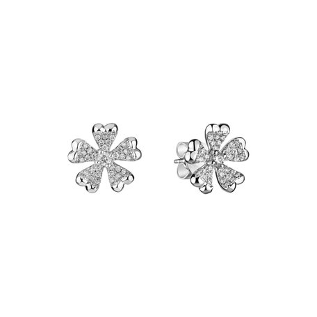 Diamond earrings Shiny Flower