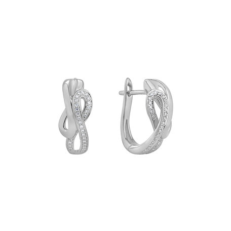 Diamond earrings Double Infinity