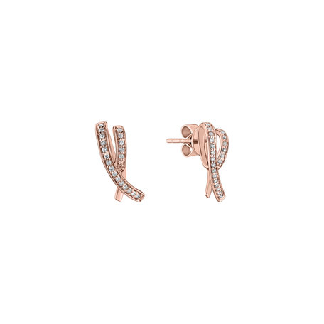 Diamond earrings Crossed Fantasy