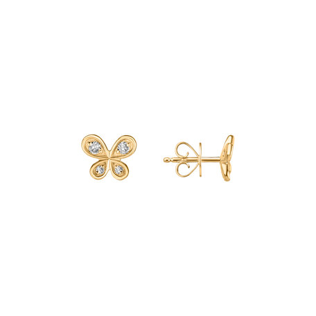 Diamond earrings Butterfly