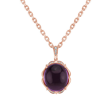 Diamond pendant with Amethyst Magic Mirror