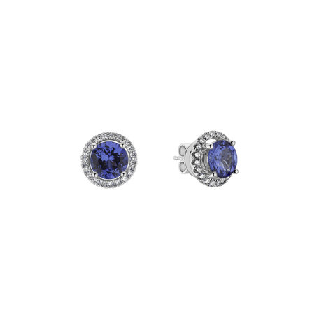 Diamond earrings with Tanzanite Desirae