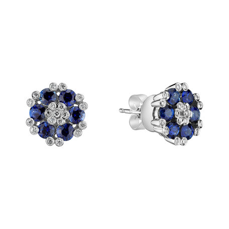 Diamond earrings and Sapphire The Ruby Garden