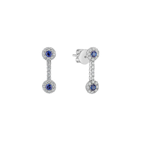 Diamond earrings and Sapphire Preston