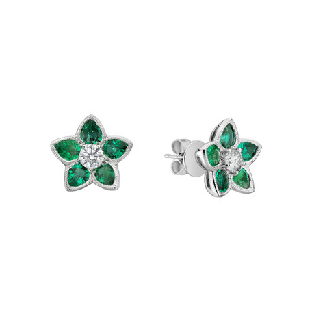 Diamond earrings and Emerald Anna Marie