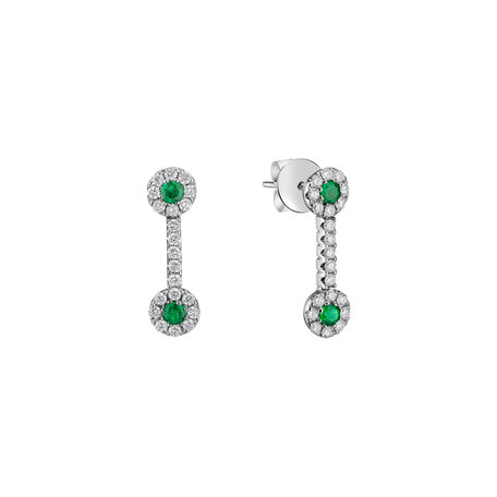 Diamond earrings and Emerald Preston