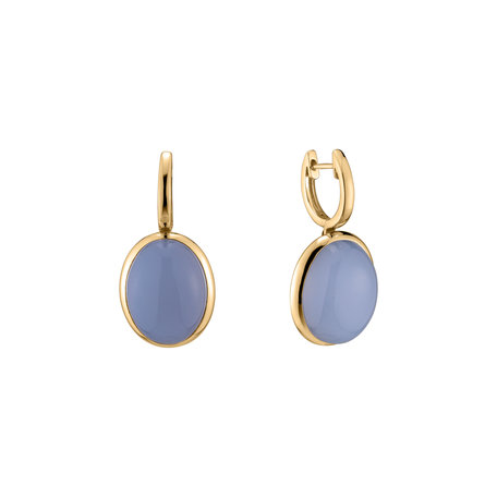 Earrings with Chalcedony Miracle Cosmos