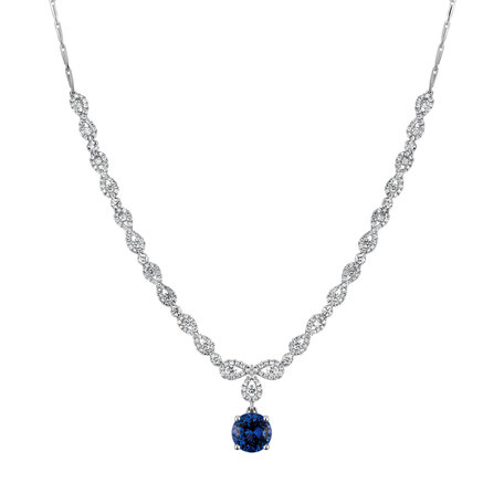 Diamond necklace with Tanzanite Night Glam