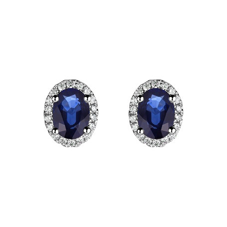 Diamond earrings with Sapphire Imperial Allegory