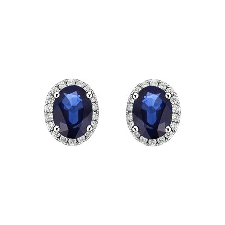 Diamond earrings with Sapphire Imperial Allegory