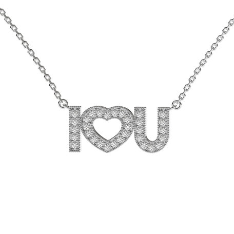 Diamond necklace I love you