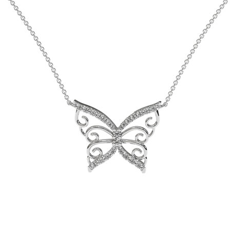 Diamond necklace Butterfly