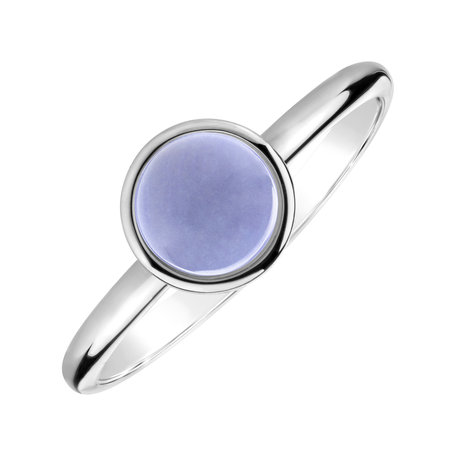 Ring with Blue Chalcedony Bonbon