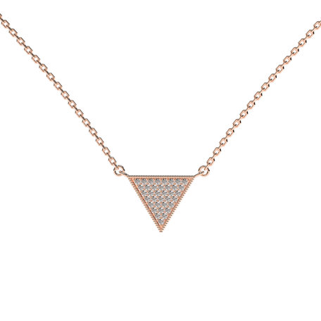 Diamond necklace Sparkling Triangle