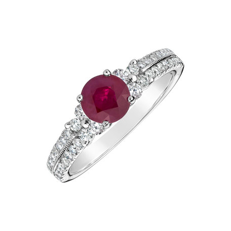 Diamond ring with Ruby Ruby Ray