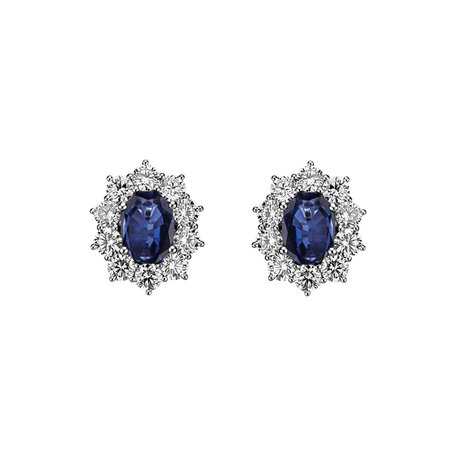 Diamond earrings with Sapphire Moon Witchery