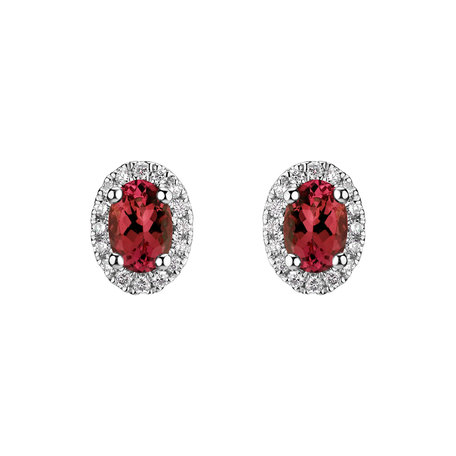 Diamond earrings with Ruby Imperial Allegory