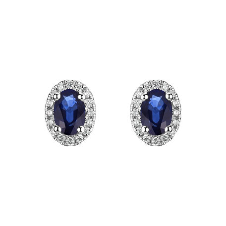 Diamond earrings with Sapphire Imperial Allegory