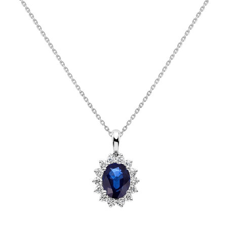 Diamonds pendant with Sapphire Princess Sparkle