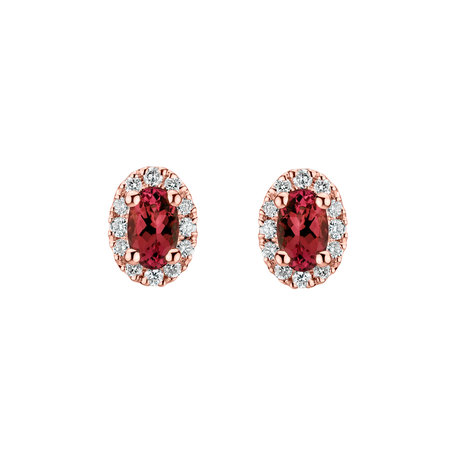 Diamond earrings with Ruby Princess