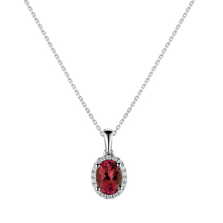 Diamond pendant with Ruby Princess