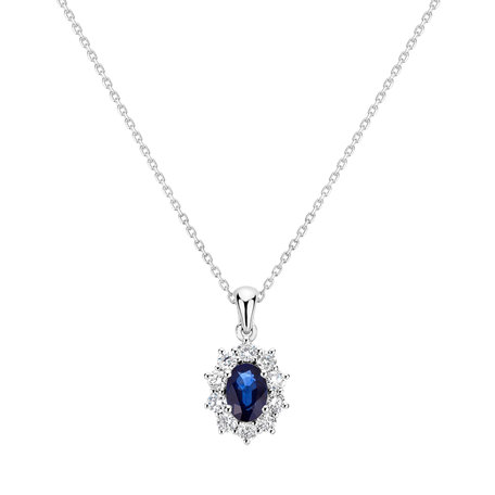 Diamond pendant with Sapphire Goddess Elegance