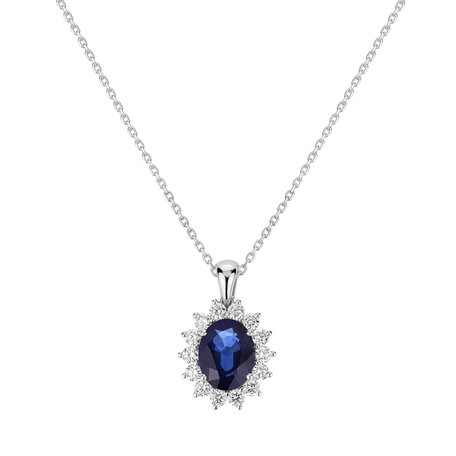 Diamond pendant with Sapphire Princess Sparkle