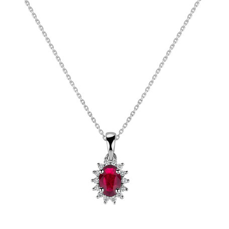 Diamond pendant with Ruby Princess