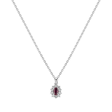 Diamond pendant with Ruby Princess