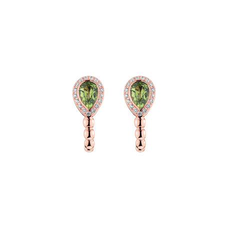 Diamond earrings with Peridote Offering