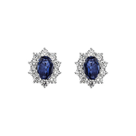 Diamond earrings with Sapphire Moon Witchery